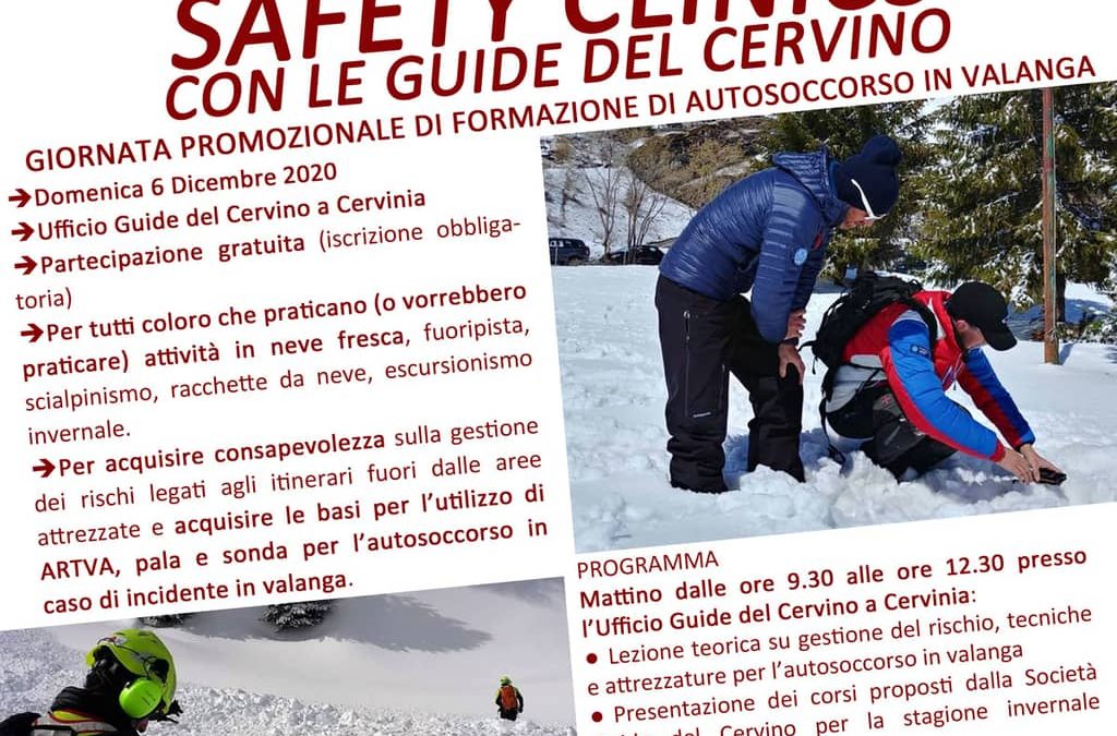 Journée gratuite SAFETY CLINICS avec les guides du Cervin – date à définir