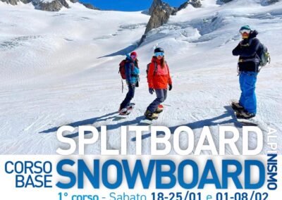 CORSO BASE SPLITBOARD E SNOWBOARD ALPINISMO